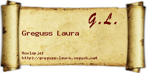 Greguss Laura névjegykártya